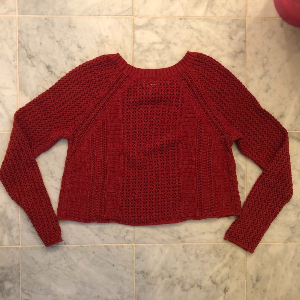 orange knitted sweater